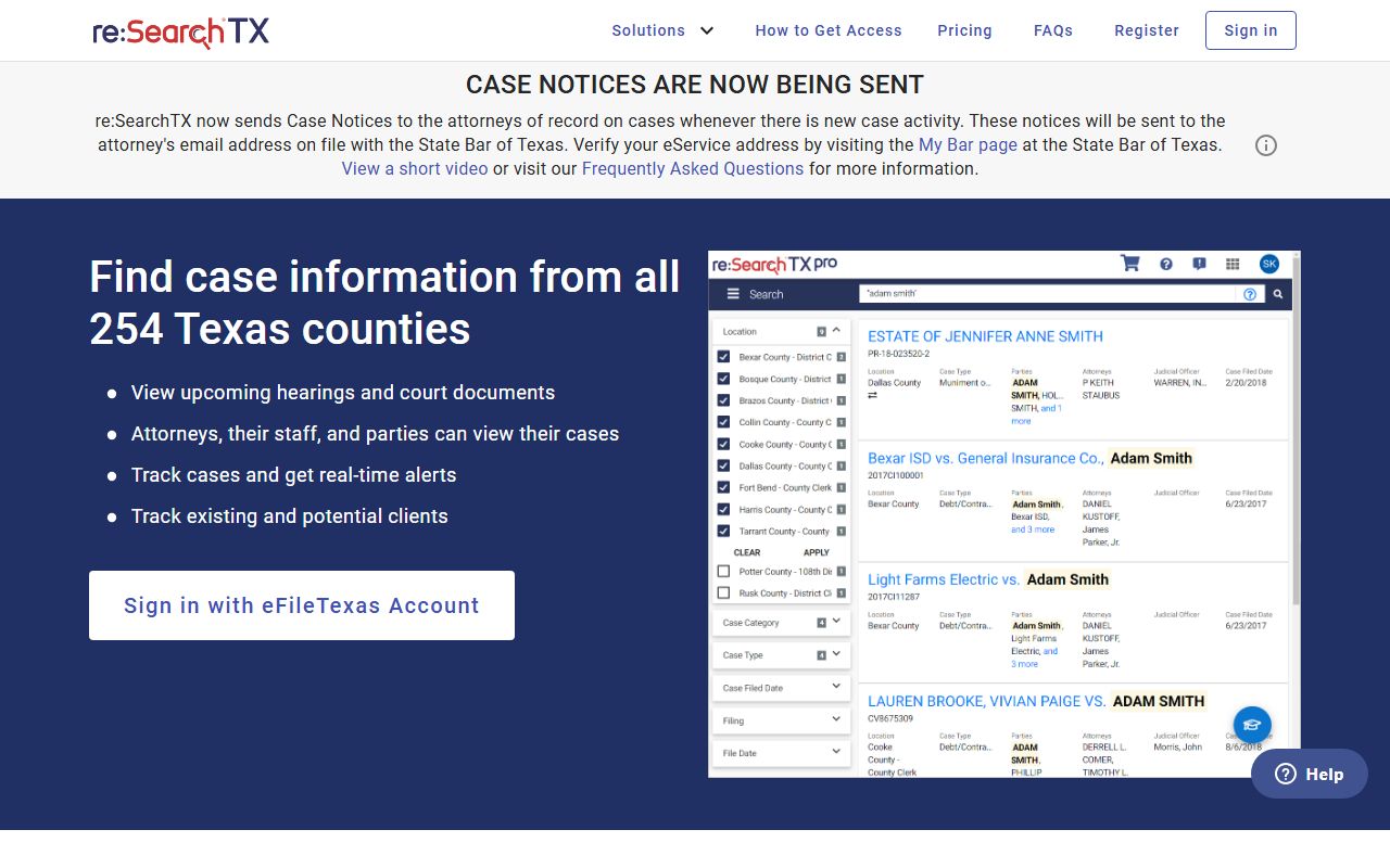 Presidio County court records after arrest reSearchTX portal